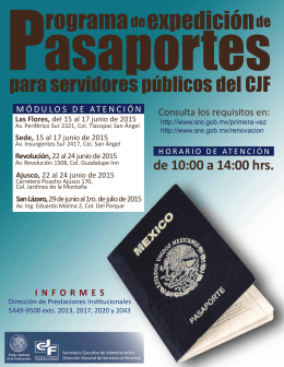 Tramite de Pasaporte C.J.F. en el D.F.