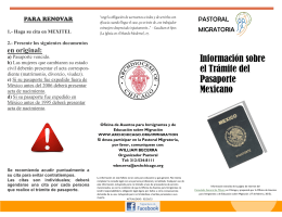 Información sobre el Trámite del Pasaporte Mexicano