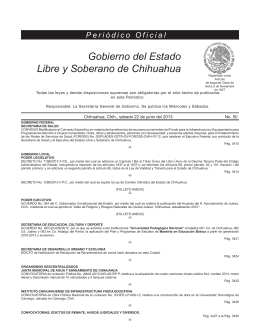 Sábado 22 de junio del 2013 - Gobierno del Estado de Chihuahua