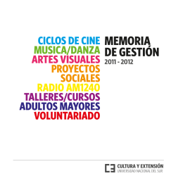 Memoria de Gestión 2011 - 2012