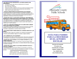 guía para padres para la seguridad en el autobús escolar
