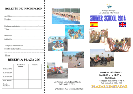 folleto escuela de verano 2014