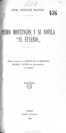 Pedro Montengón y su novela "El Eusebio"