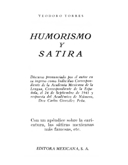 El Humorismo y la sátira - Biblioteca Virtual Miguel de Cervantes