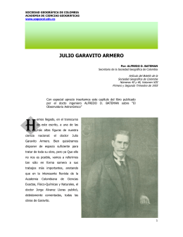 JULIO GARAVITO ARMERO - Sociedad Geográfica de Colombia