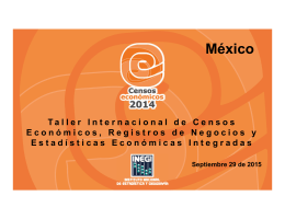"Los resultados del Censo Económico Mexicano" (INEGI, México)