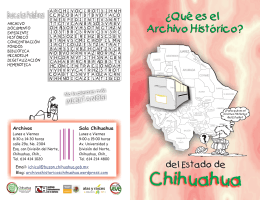 folleto archivo históricos - Archivos Históricos en Chihuahua