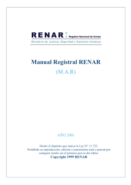 Manual Registral RENAR - Asociación de Industriales y