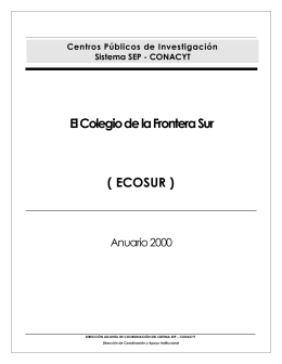 Anuario ECOSUR 2000