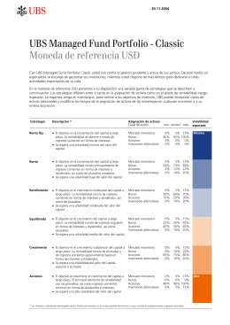 AB UBS Managed Fund Portfolio - Classic Moneda de referencia USD