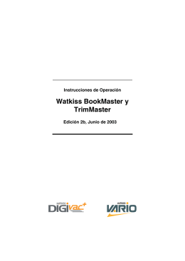 Ajustando las unidades - Watkiss Automation Ltd