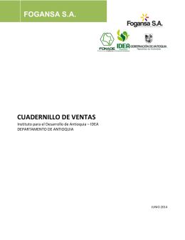 CUADERNILLO DE VENTAS - Bolsa de Valores de Colombia