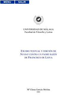 UNIVERSIDAD DE MÁLAGA Facultad de Filosofía y