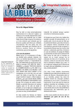 yqdlb matrimonio y divorcio - Ministerios Integridad & Sabiduría