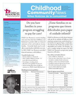 Provider Information - Child Care Resources.