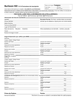 Revised 4/18/2013 This form is to remain in student`s cumulative