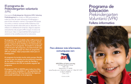 Programa de Educación Prekindergarten Voluntario (VPK)