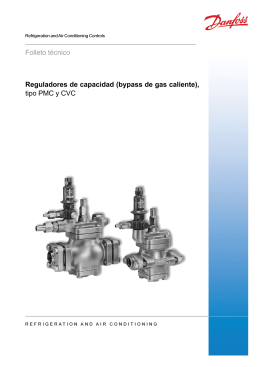 Reguladores de capacidad (bypass de gas caliente), tipo PMC y