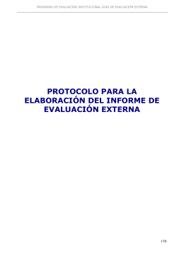 protocolo para la elaboración del informe de evaluación