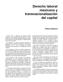 07 - Derecho laboral mexicano y transnacionalización del capital