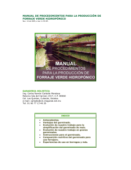manual de procedimientos para la producción de forraje verde