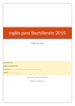 Inglés para Bachillerato 2015