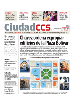 Chávez ordena expropiar edificios de la Plaza Bolívar