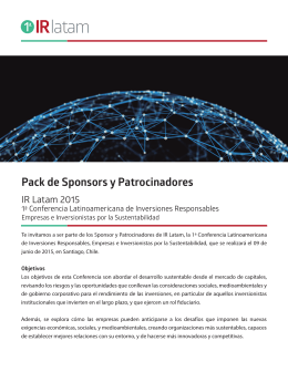Descargar Sponsorship Pack - Conferencia Latinoamericana