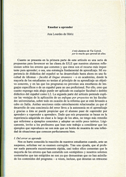 De Hériz, Ana Lourdes (2001): "Enseñar a aprender"