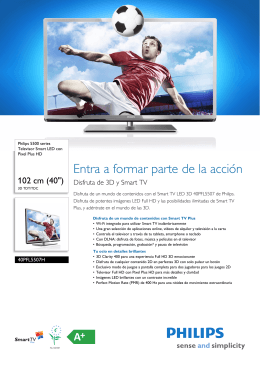 Leaflet 40PFL5507H_12 Released Spain (Spanish) High