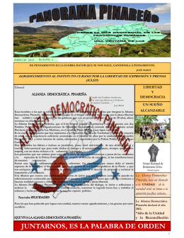 Panorama 8, Ene. 2013 - Observatorio Cubano de Derechos
