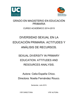 diversidad sexual en la educación primaria