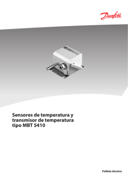 Sensores de temperatura y transmisor de temperatura tipo MBT 5410