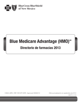 Blue Medicare Advantage (HMO)SM - Blue Cross and Blue Shield of