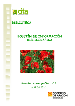 BIBLIOTECA BOLETÍN DE INFORMACIÓN BIBLIOGRÁFICA