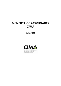 Memoria CIMA 2009
