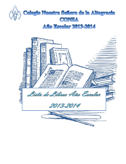 Lista de libros 2013-2014 - Colegio Nuestra Señora de la Altagracia