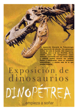 Folleto Exposición de Dinosaurios