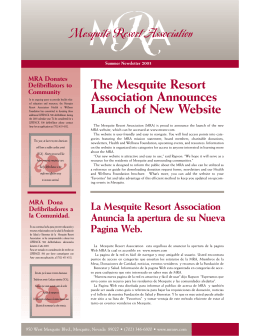 The Mesquite Resort Association Announces Launch of New Website