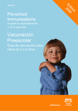 Vacunación Preescolar