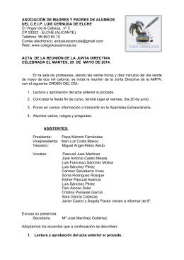 acta junta directiva 20 de mayo 2014