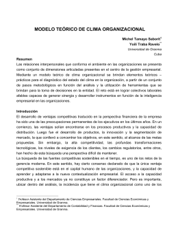 MODELO TEÓRICO DE CLIMA ORGANIZACIONAL