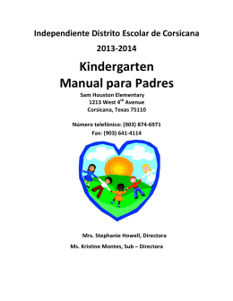 Kindergarten Manual para Padres