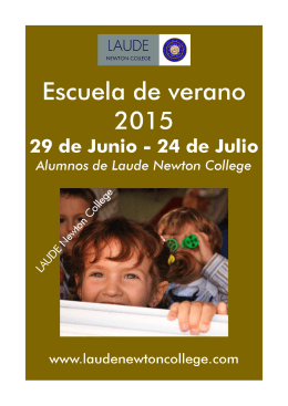 Curso de Verano 2015 - para alumnos del Centro.