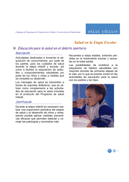 Salud en la Etapa Escolar - Junta de Comunidades de Castilla