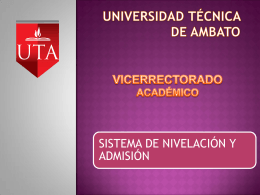 Diapositiva 1 - Universidad Técnica de Ambato