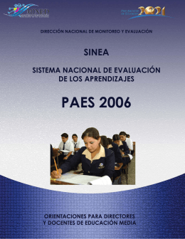 PAES 2006 - Ministerio de Educación de El Salvador