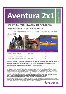 MULTIAVENTURA-FIN DE SEMANA Extremadura