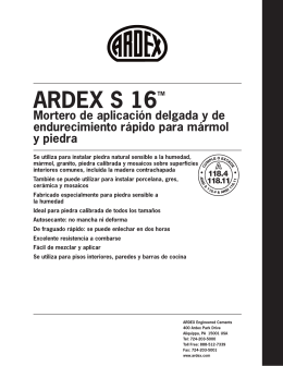 ARDEX S 16TM - ARDEX Americas