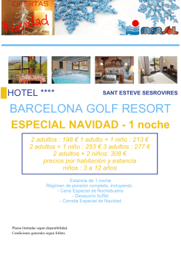 especial navidad 1 noche - hotel barcelona golf